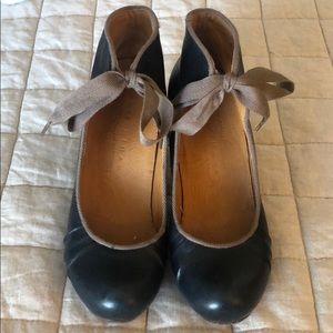 Anthropologie Dark Navy Booties